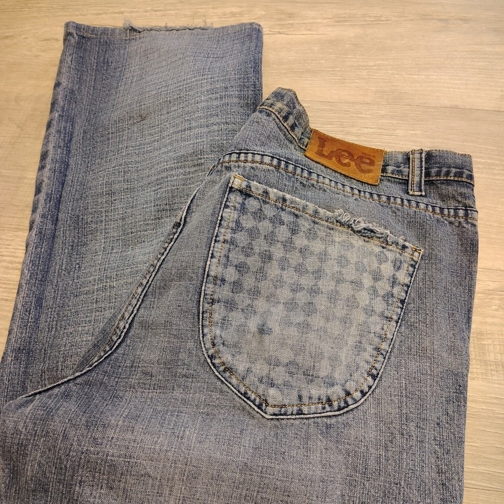 VTG‎ Rare Lee Heritage jeans Detroit Distressed Faded 34x29 90s y2k